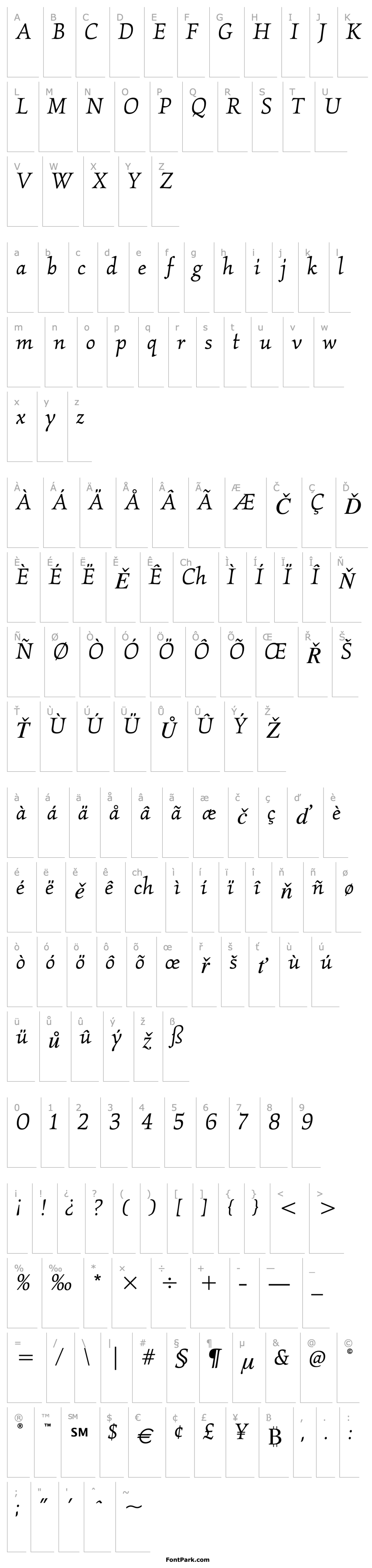 Přehled KallosITC-BookItalic