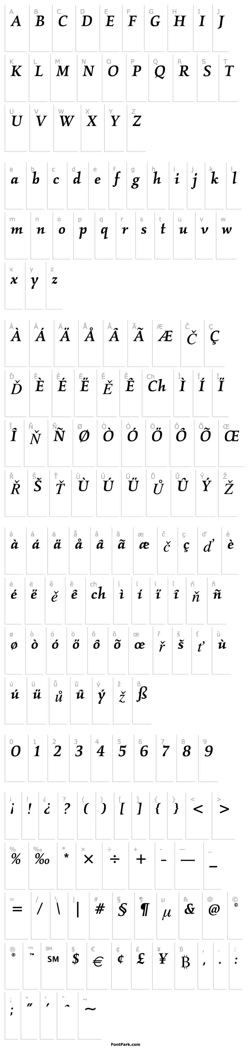 Overview KallosITC-MediumItalic