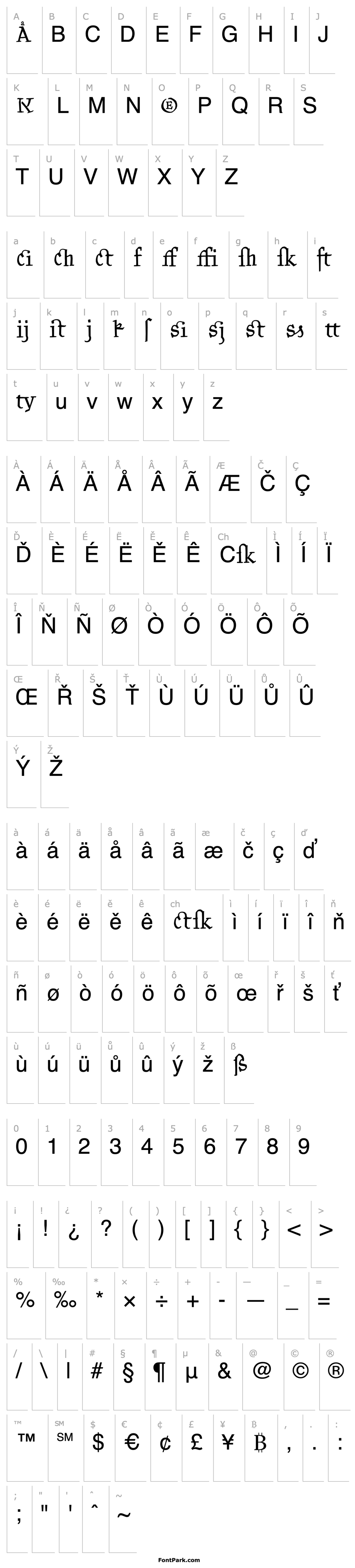 Overview Kantor Ligatures