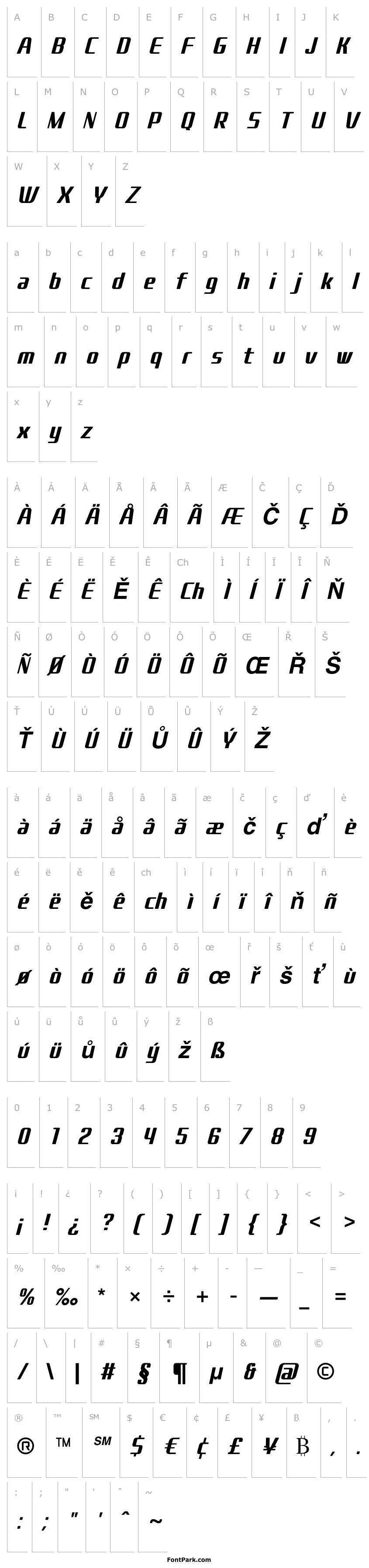 Overview Kardust TS Condensed Demo Versi Bold Italic