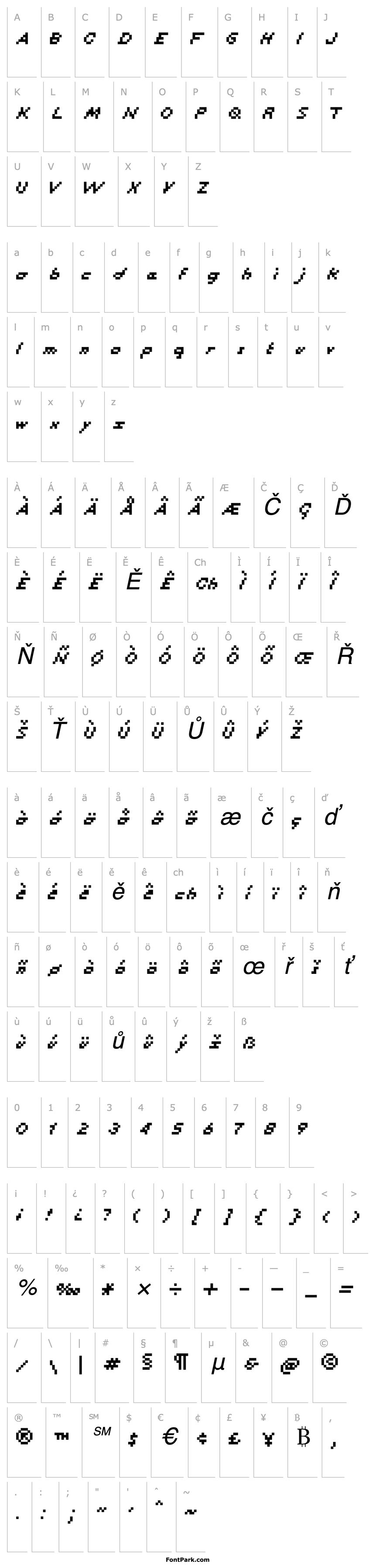 Overview KareFiveDots-Italic