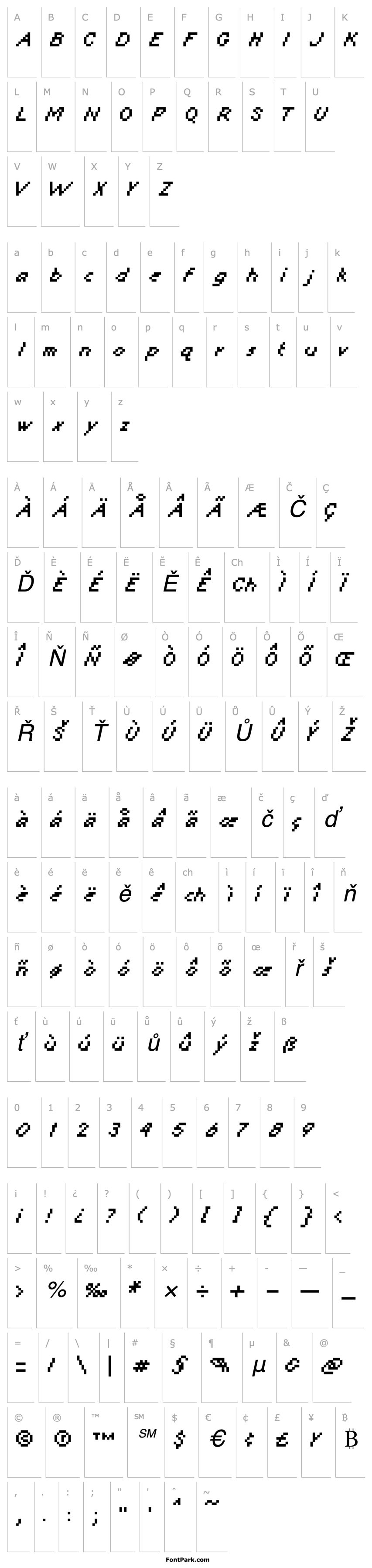 Přehled KareSixDots-Italic