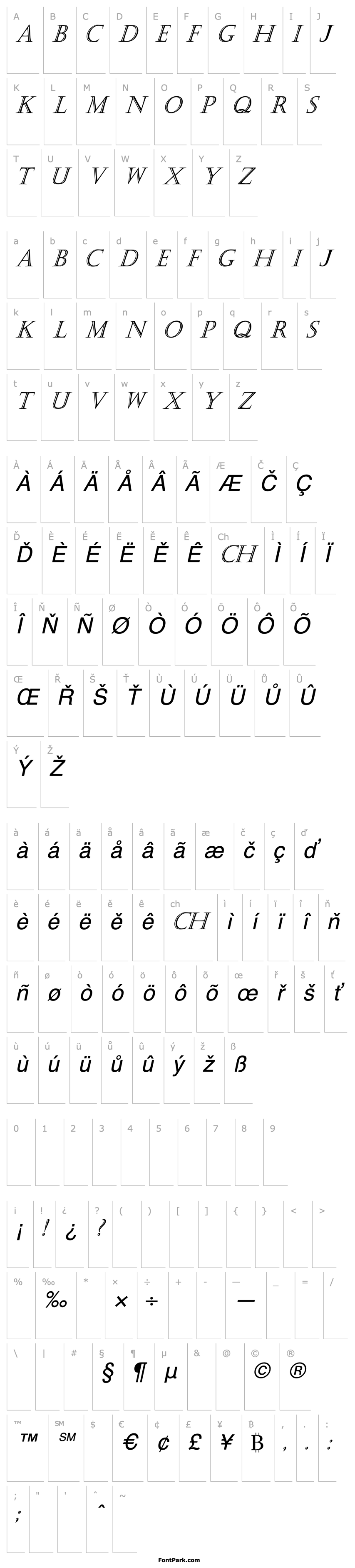 Přehled Kastellar Italic