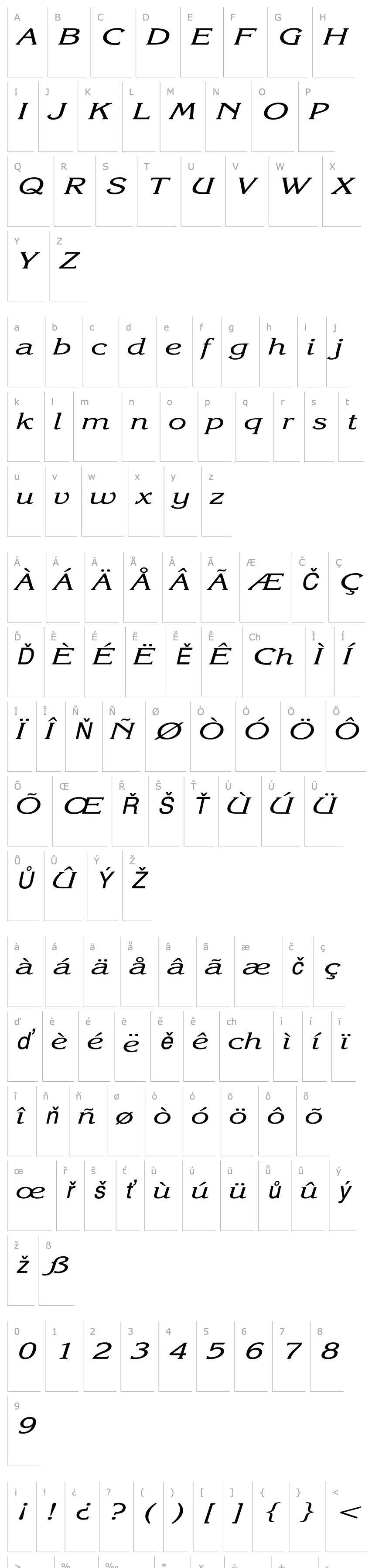 Přehled KatrinaExtended Italic