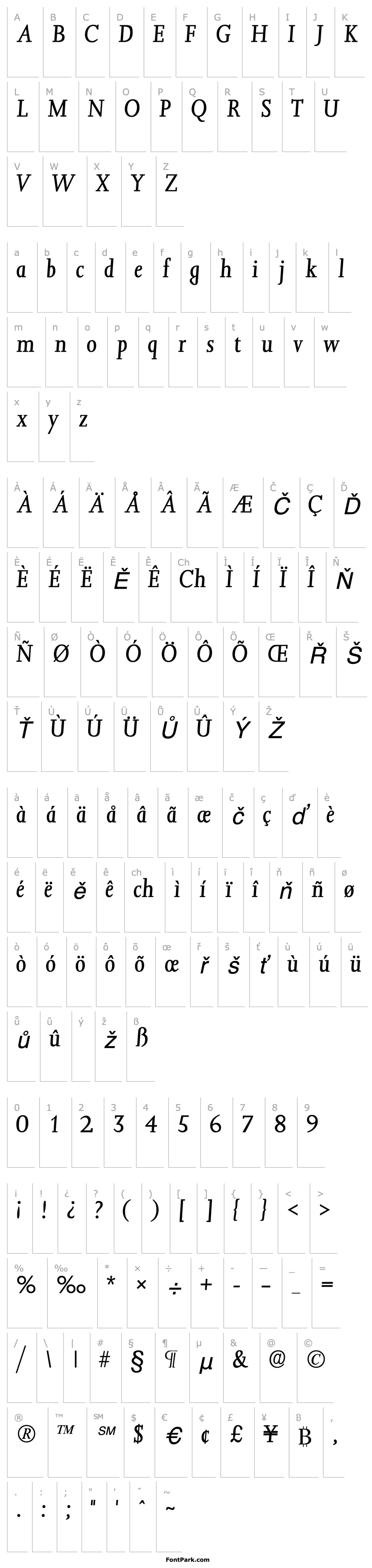 Overview KelterSSK  Italic