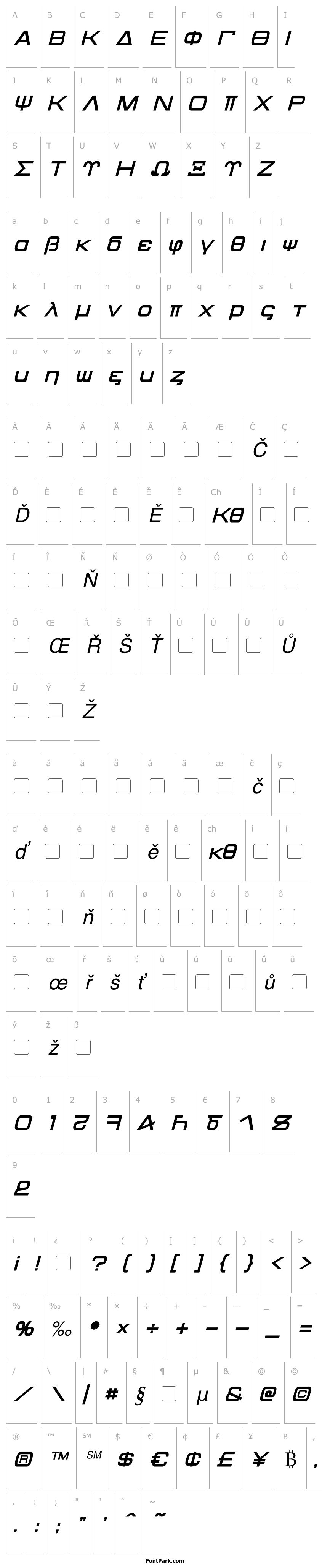 Přehled Kentaurus Bold Italic