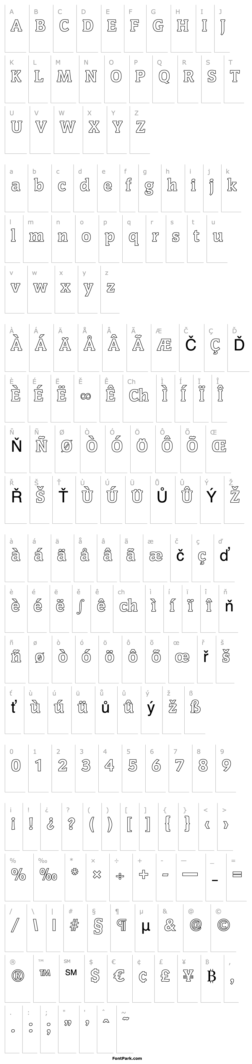 Přehled KevinBeckerOutline-ExtraBold-Regular