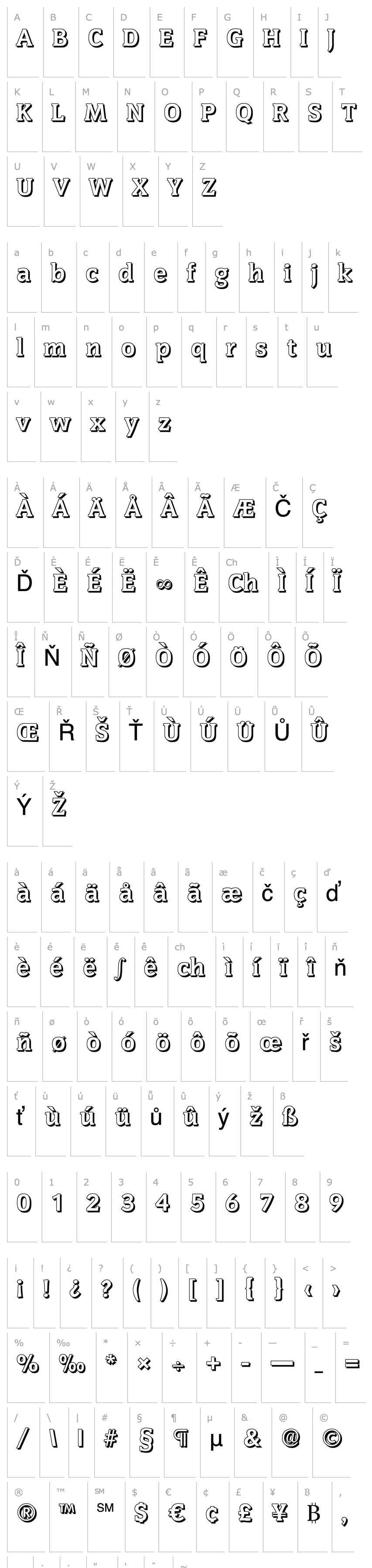 Přehled KevinBeckerShadow-ExtraBold-Regular