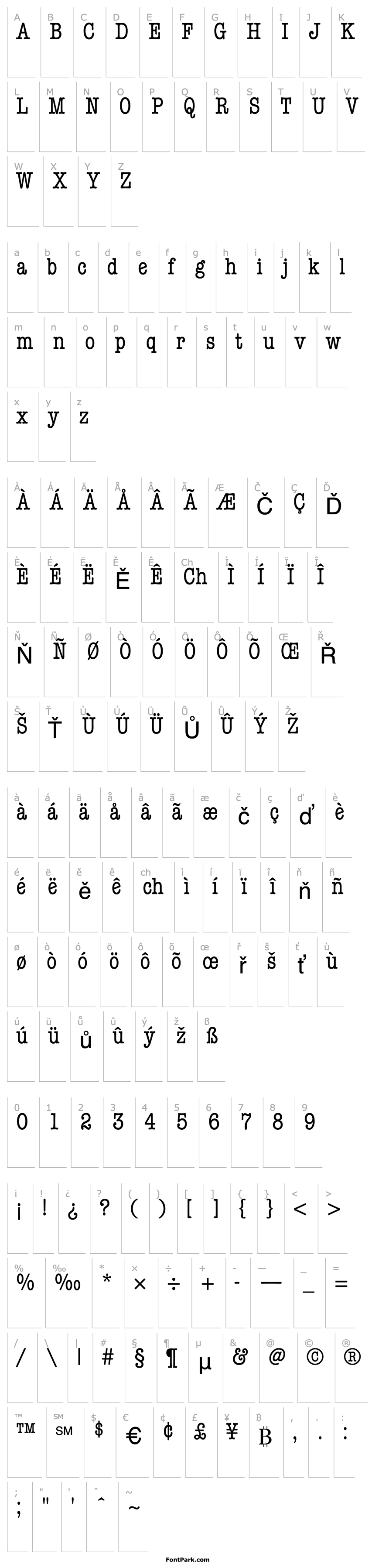 Přehled Keyboard CondensedAlt SSi Condensed Alternate