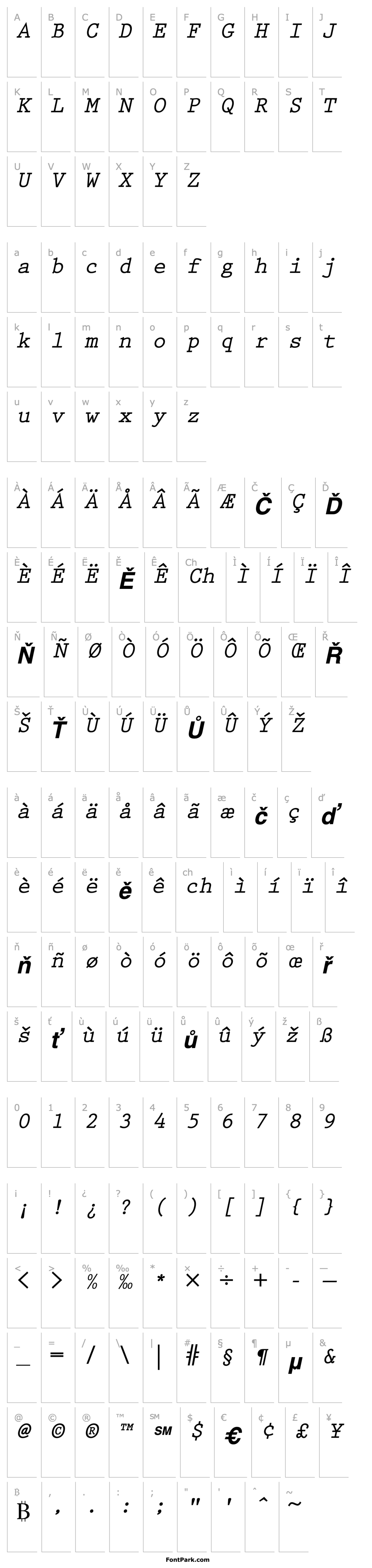 Přehled Keyboard Elite SSi Bold Italic