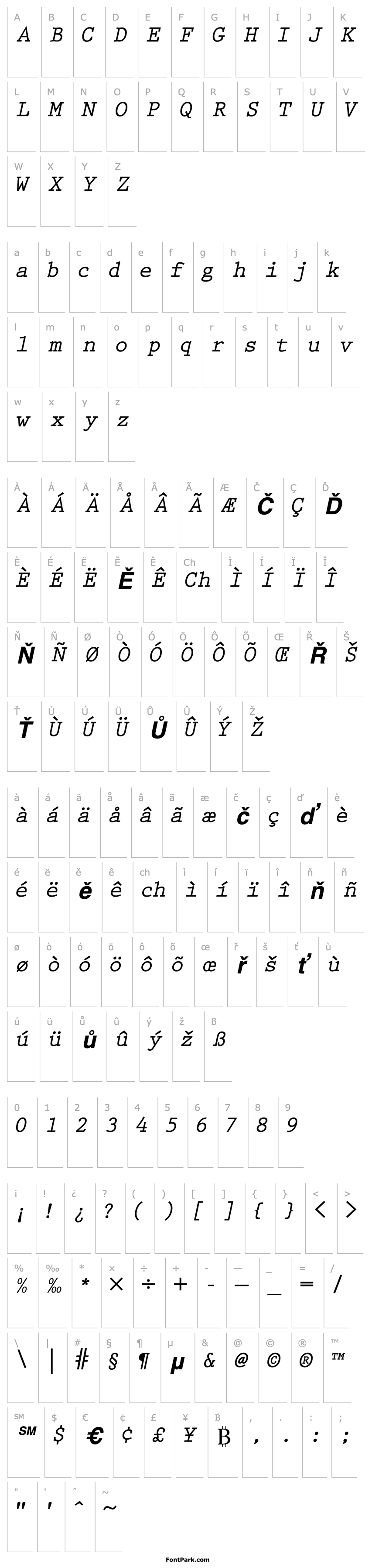 Overview KeyboardEliteSSK Bold Italic