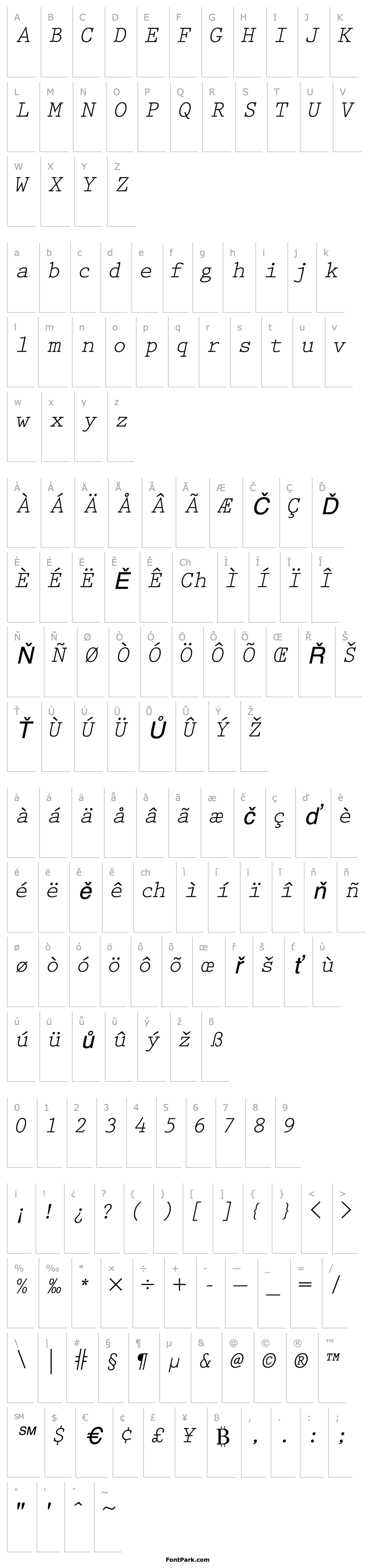 Přehled KeyboardEliteSSK Italic