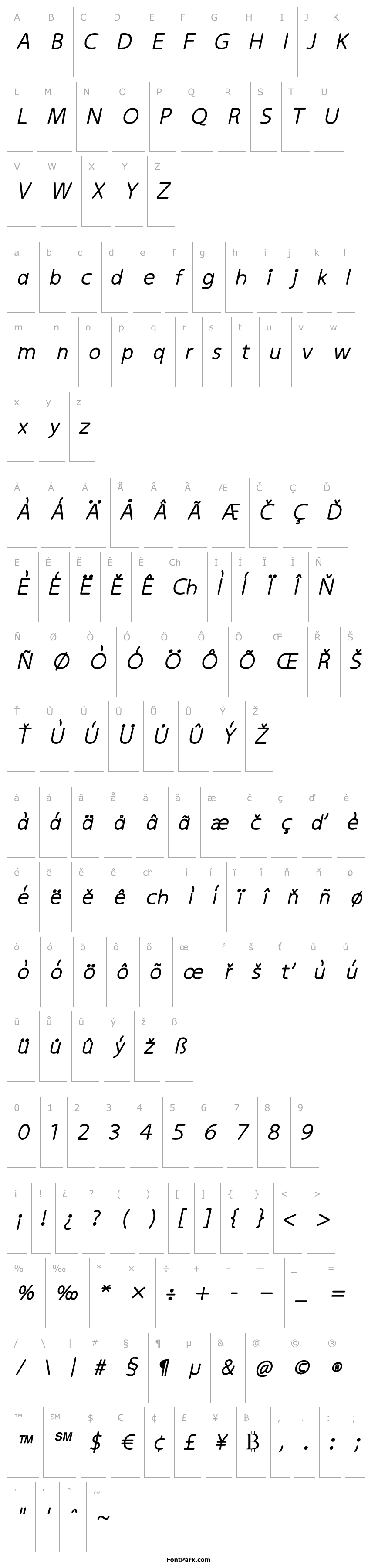 Overview kiddySans-FatItalic