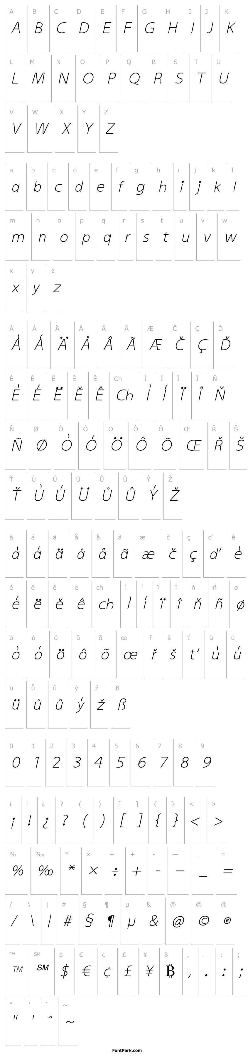 Overview kiddySans-Italic