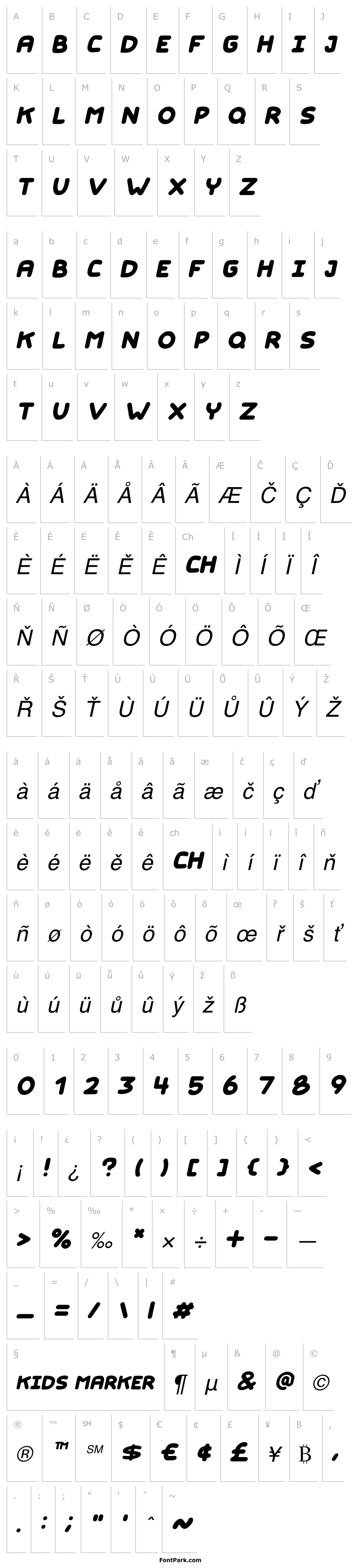 Přehled Kids Marker Italic