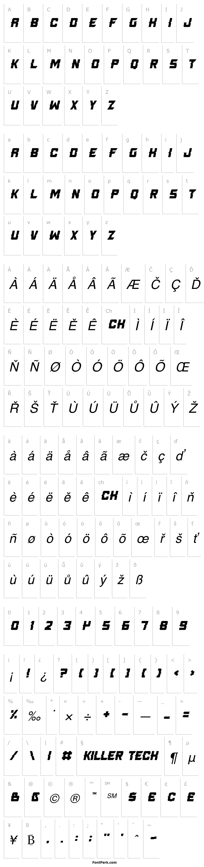 Overview Killer Tech Italic