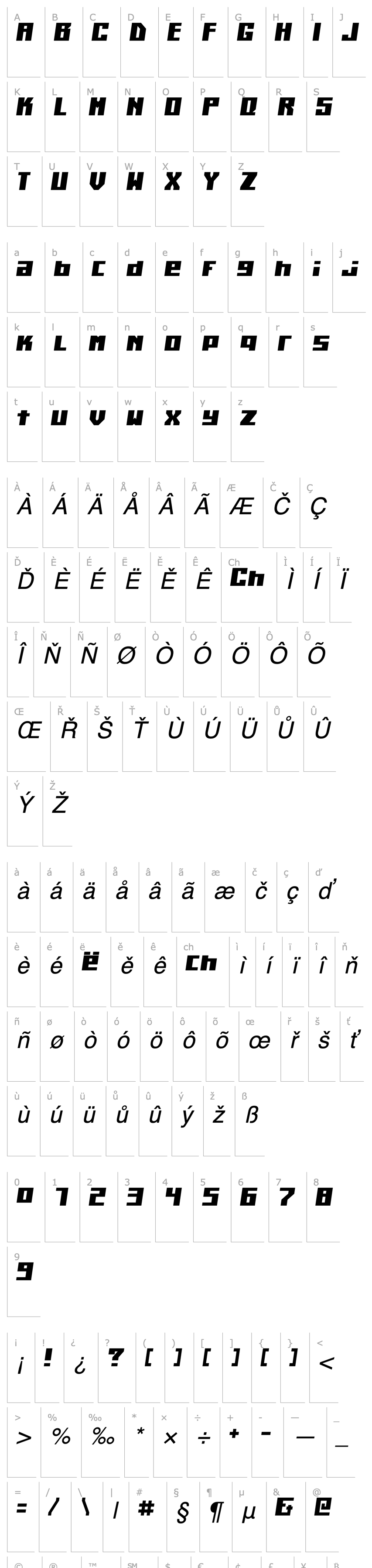 Přehled Kiloton Condensed Italic