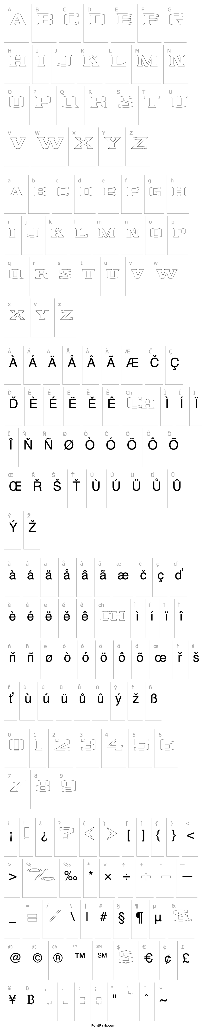 Přehled KingfreshCondensedOutline