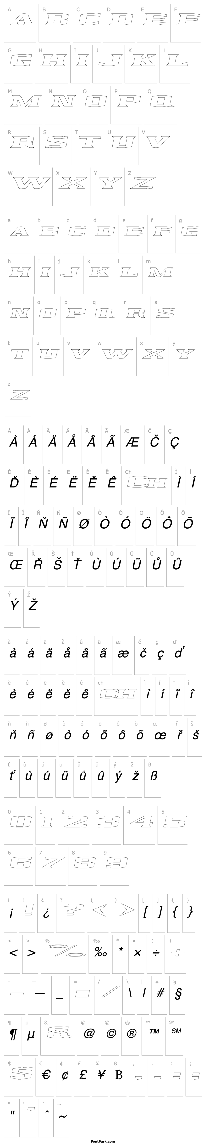 Přehled KingfreshOutline Italic