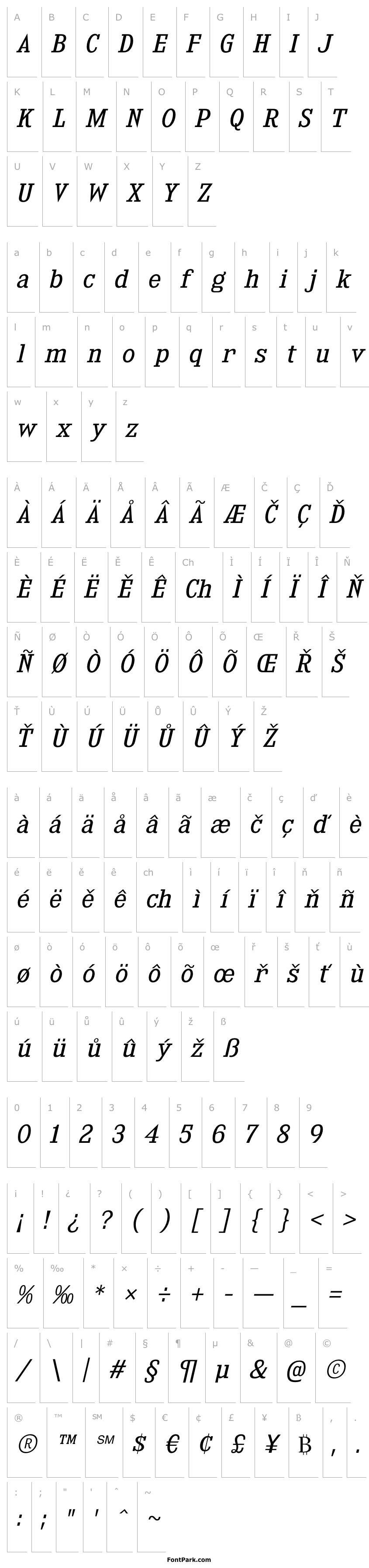 Přehled KingsbridgeBk-Italic