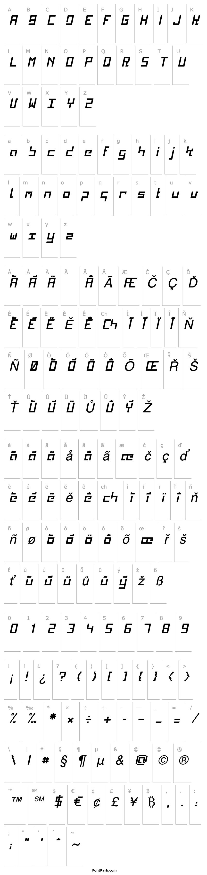 Overview Kinkub flat Italic