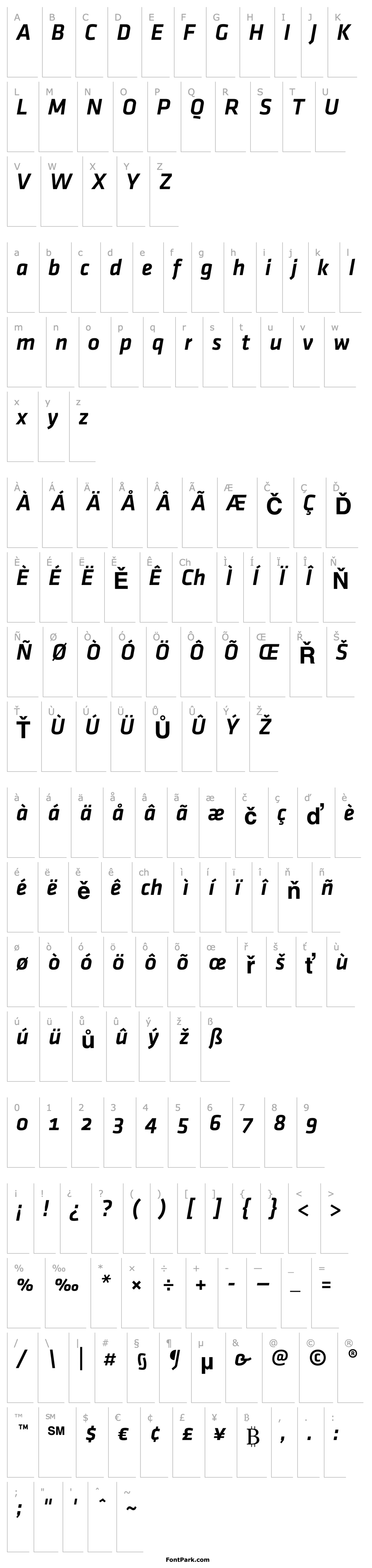 Přehled KlavikaMedium-ItalicOSTF