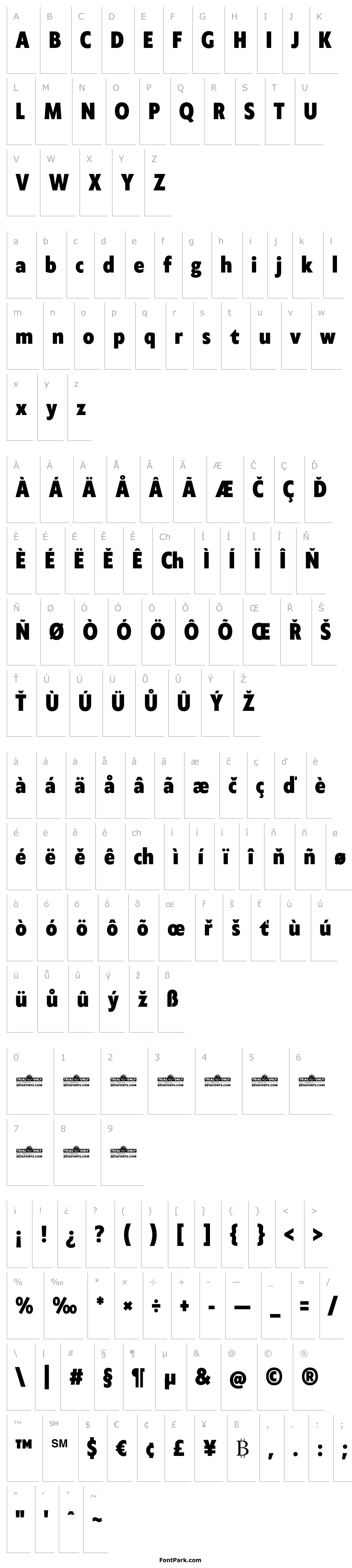 Overview Klein Condensed Trial Extrabold