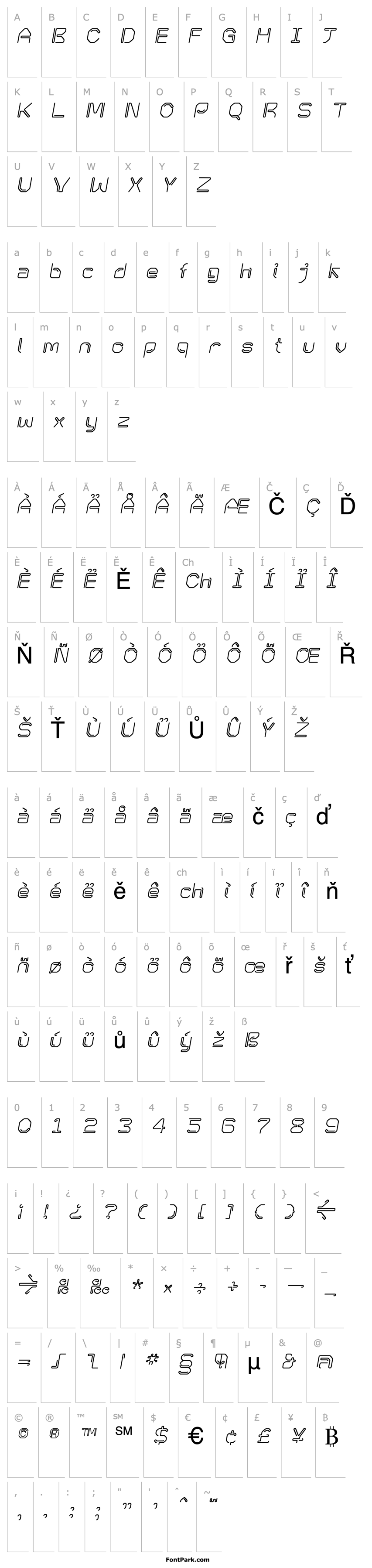 Přehled KneeonBold Italic