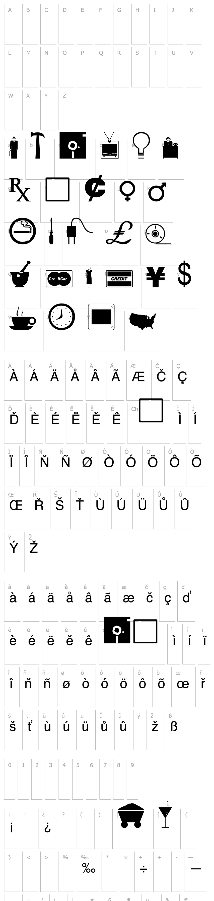 Overview Knickerbocker Dingbats