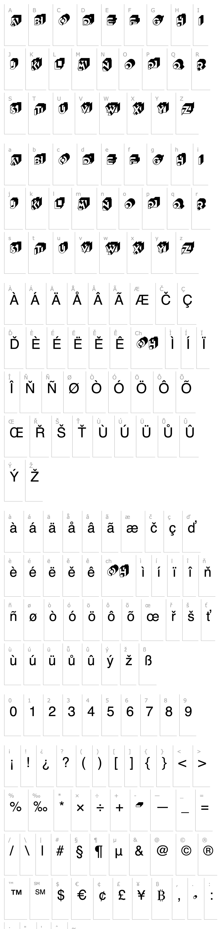 Overview Knockout MF Initials