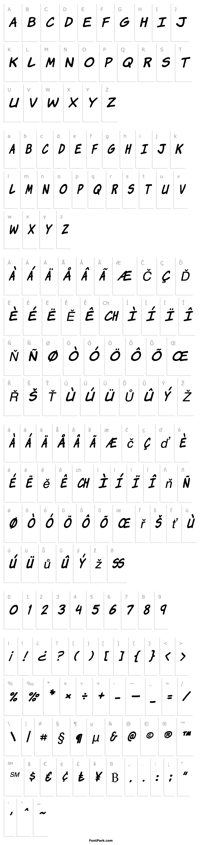 Overview Komika Jam Italic