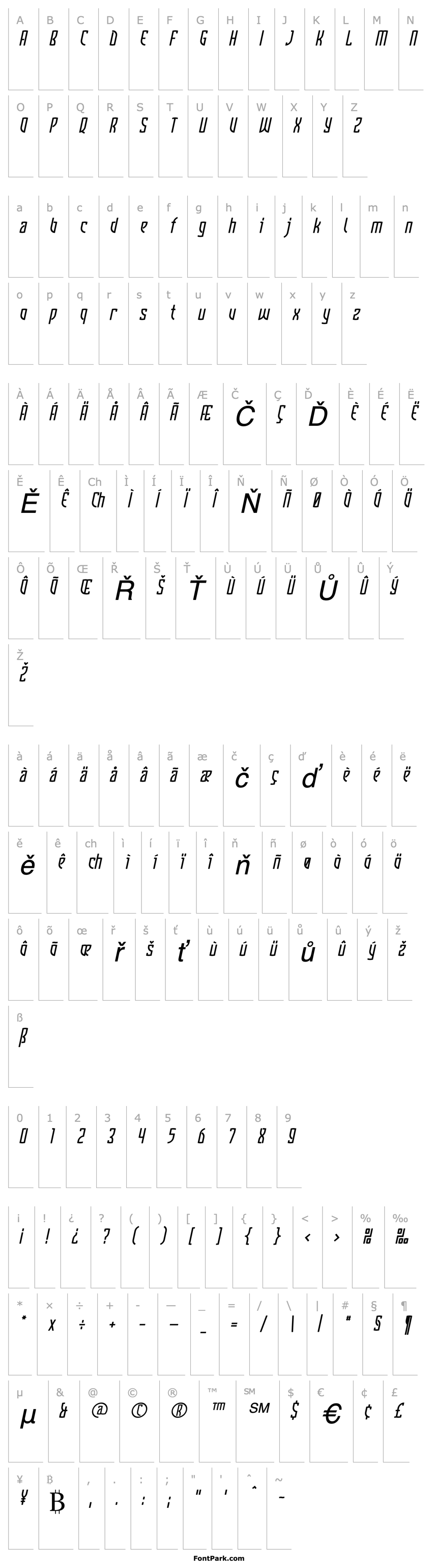 Přehled Komunique-Italic