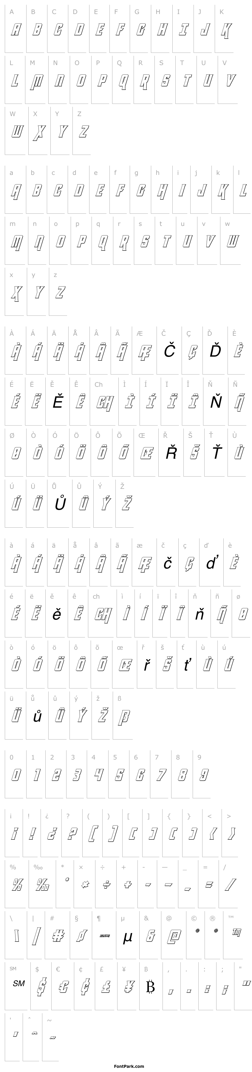 Overview Kondor 3D Italic