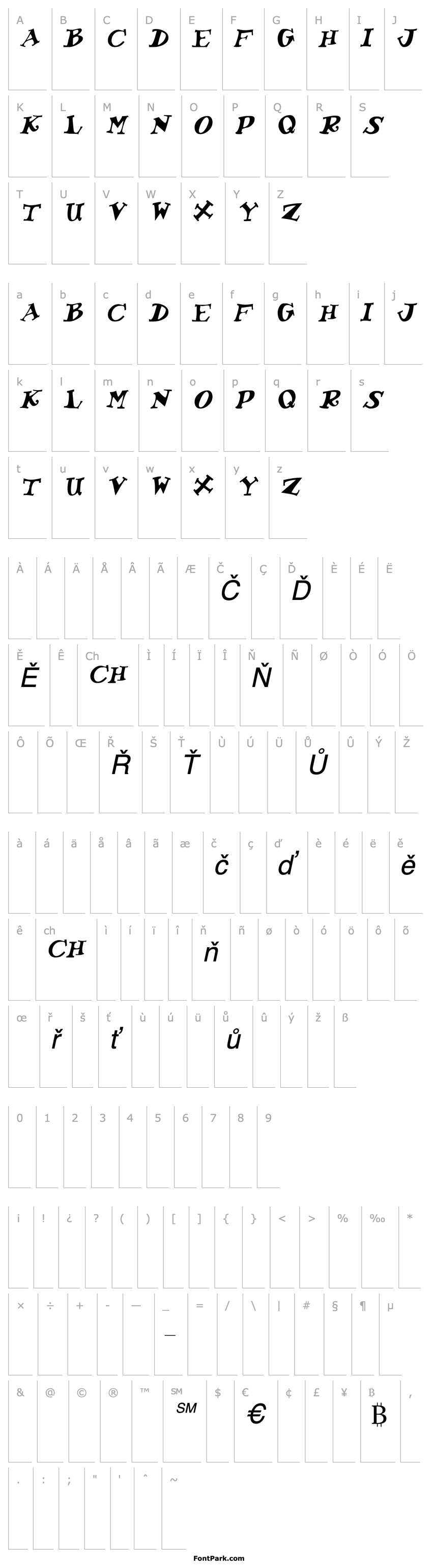 Přehled KoolKapsDisplay Italic