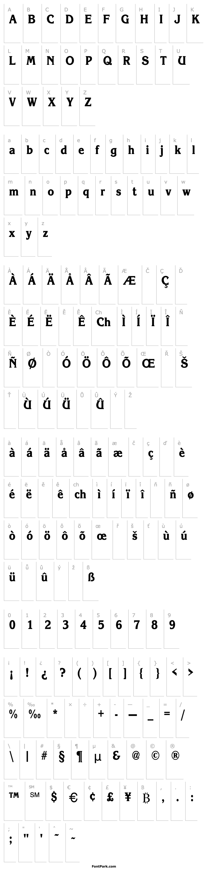 Přehled Korinna-ExtraBold Thin