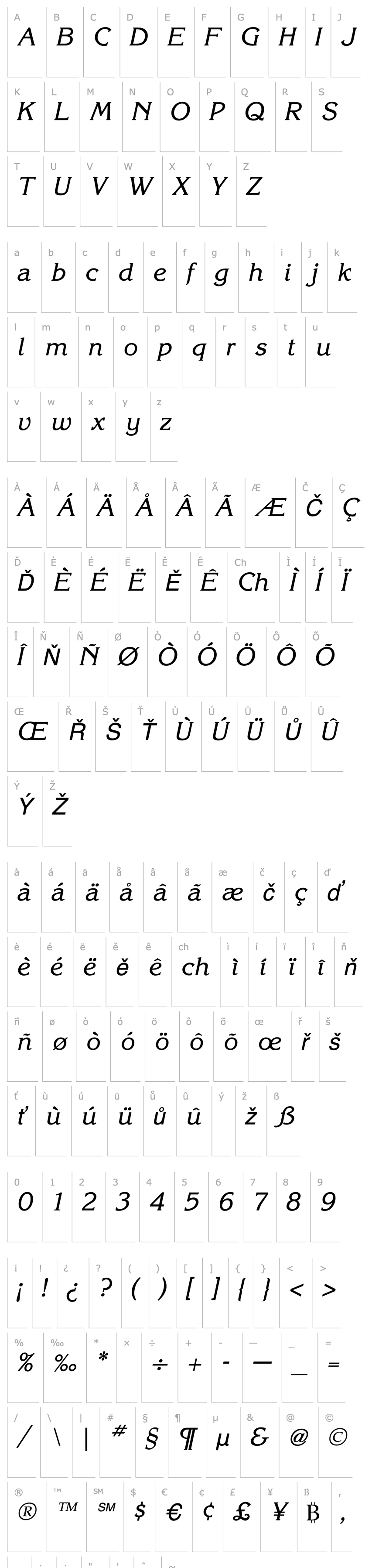 Přehled Korinna Italic