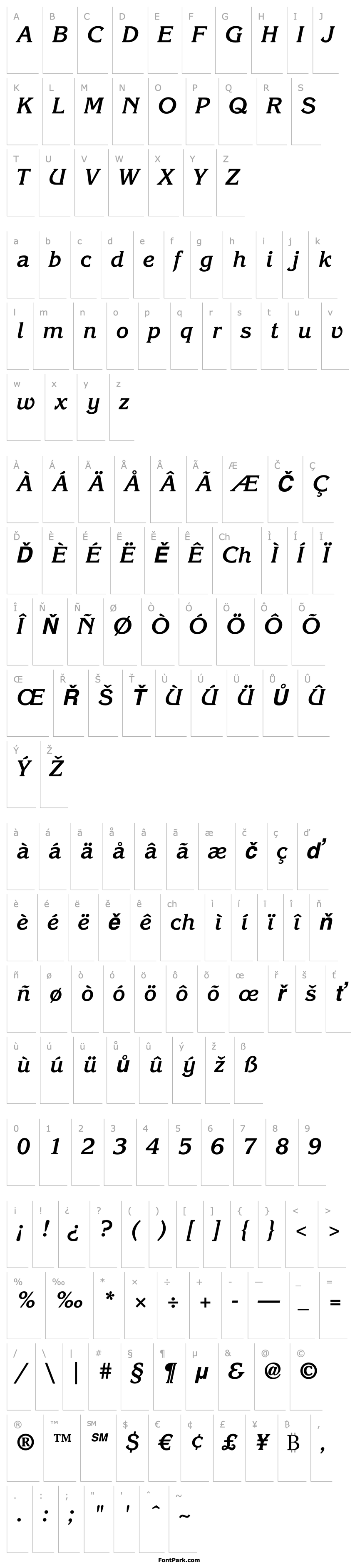 Přehled KorinnaLT-BoldKursiv