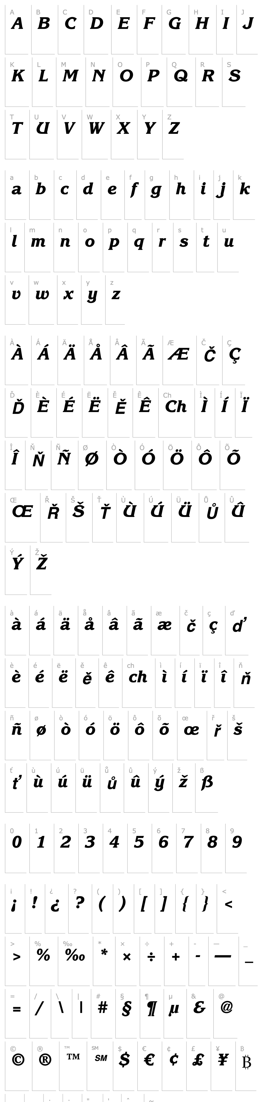 Přehled KorinnaStd-ExtraBoldKursiv