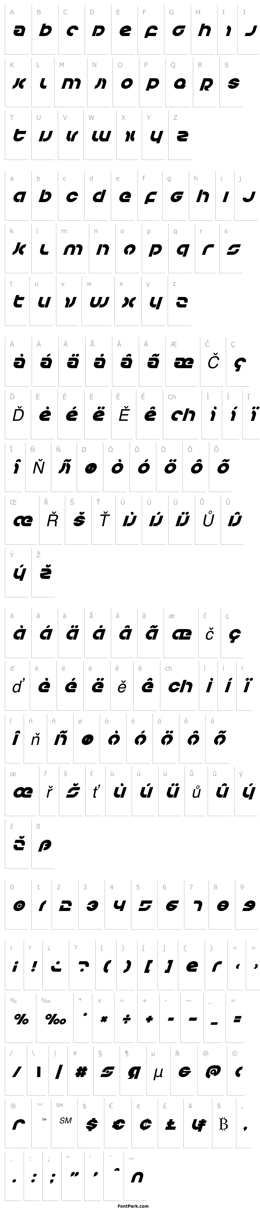 Overview Kovacs Super-Italic