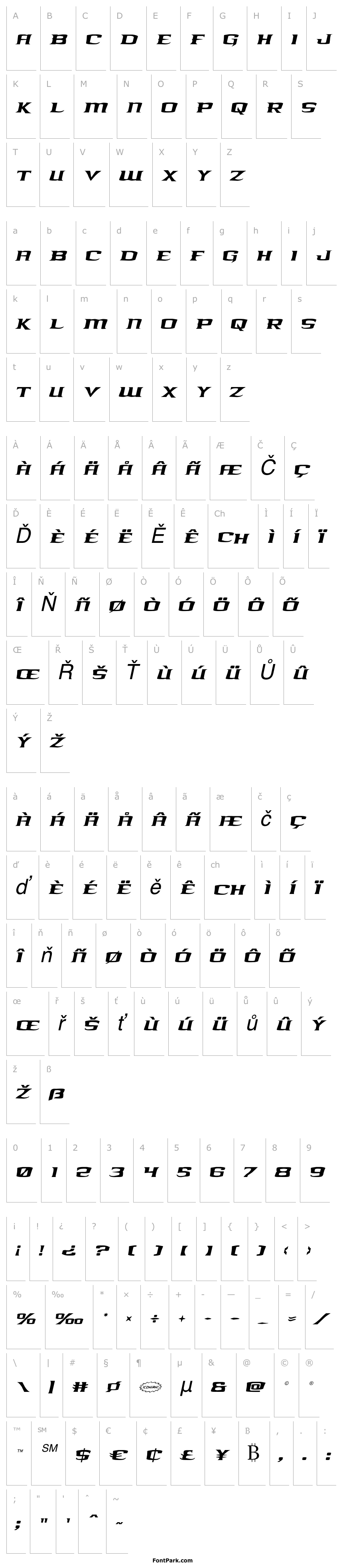 Overview Kreature Kombat Staggered Italic