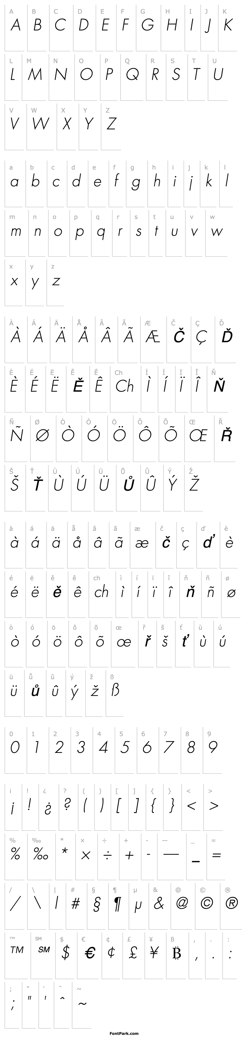 Přehled KudosLightSSK Italic