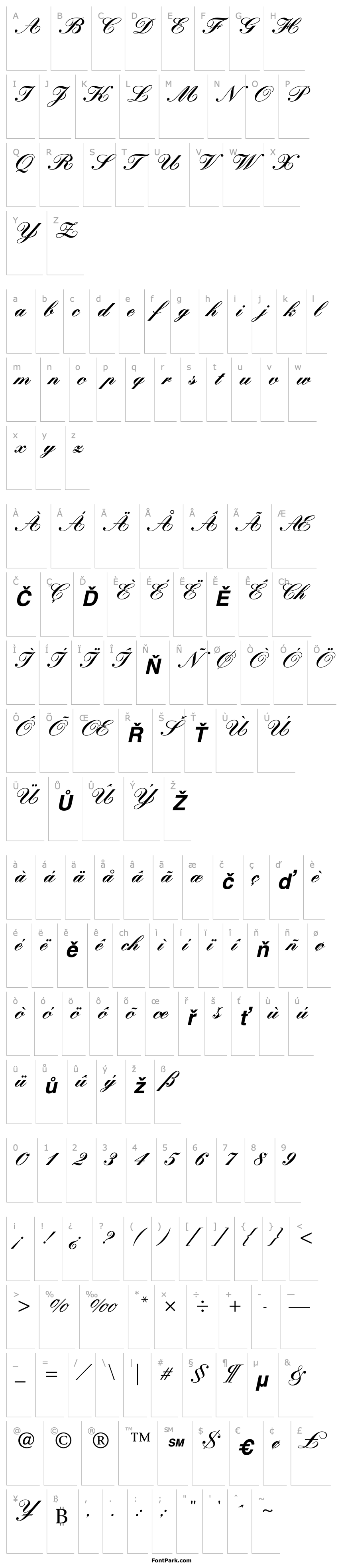 Přehled KuenstlerScript-Black