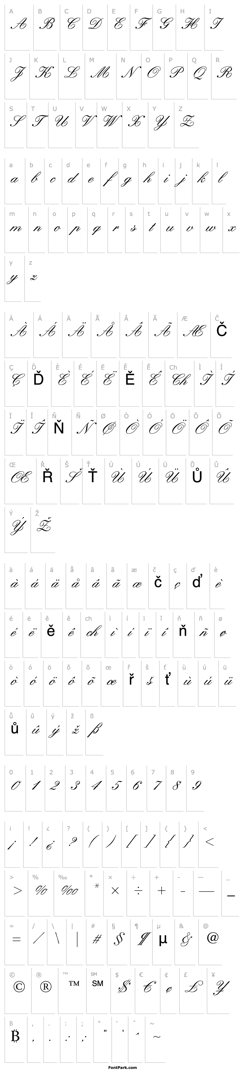 Přehled KuenstlerScriptLT-Medium