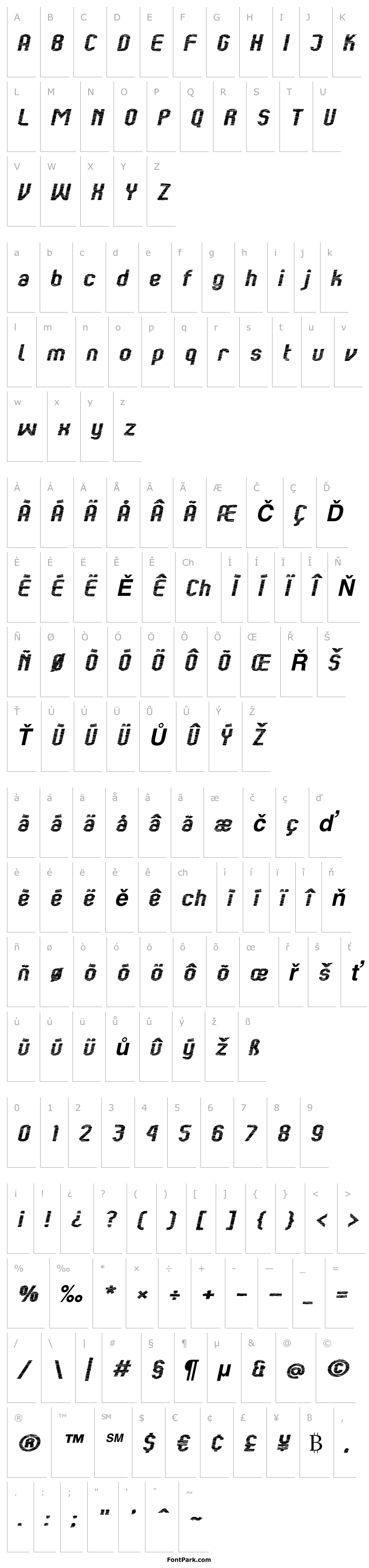 Overview Kumba Scrawl SemiBold Expanded Italic