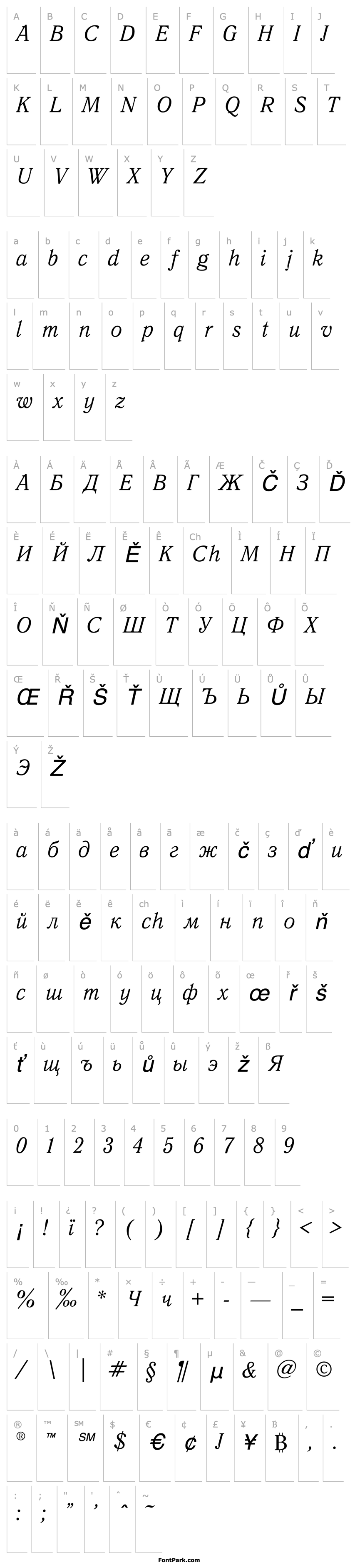 Overview Kvant Italic