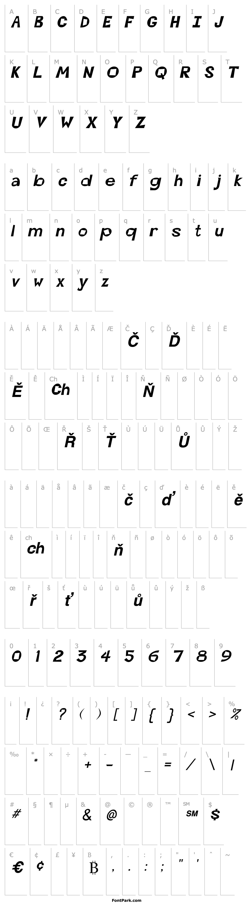 Přehled Kwirky Bold Italic