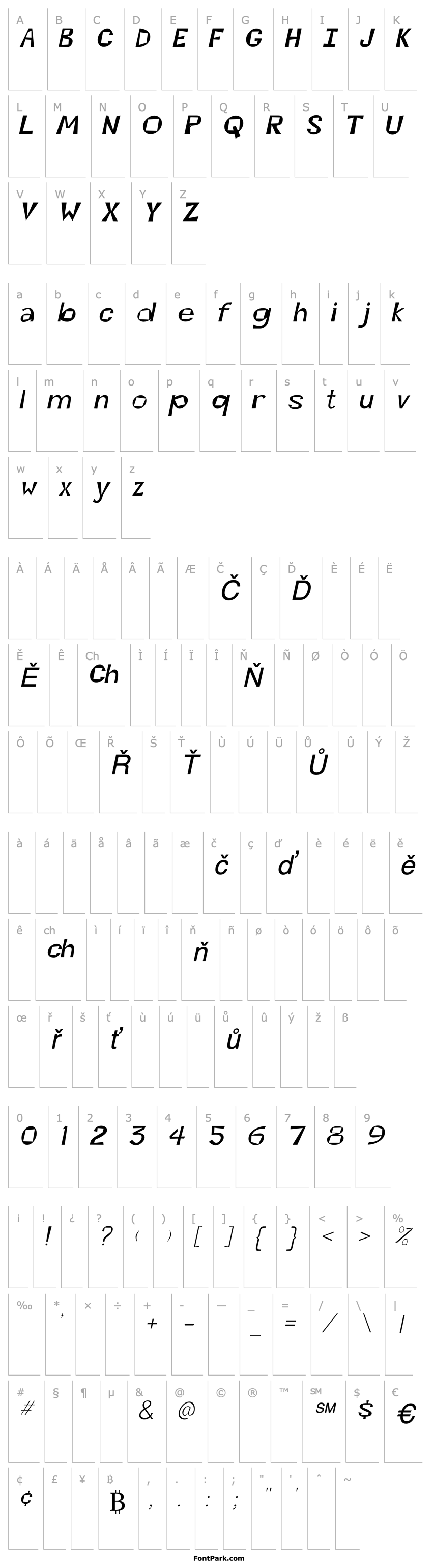 Overview Kwirky Italic