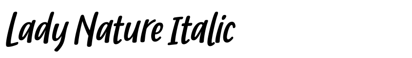 Preview Lady Nature Italic