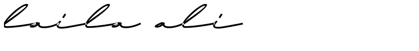 Font laila ali by Unknown