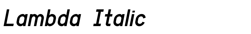 Preview Lambda Italic